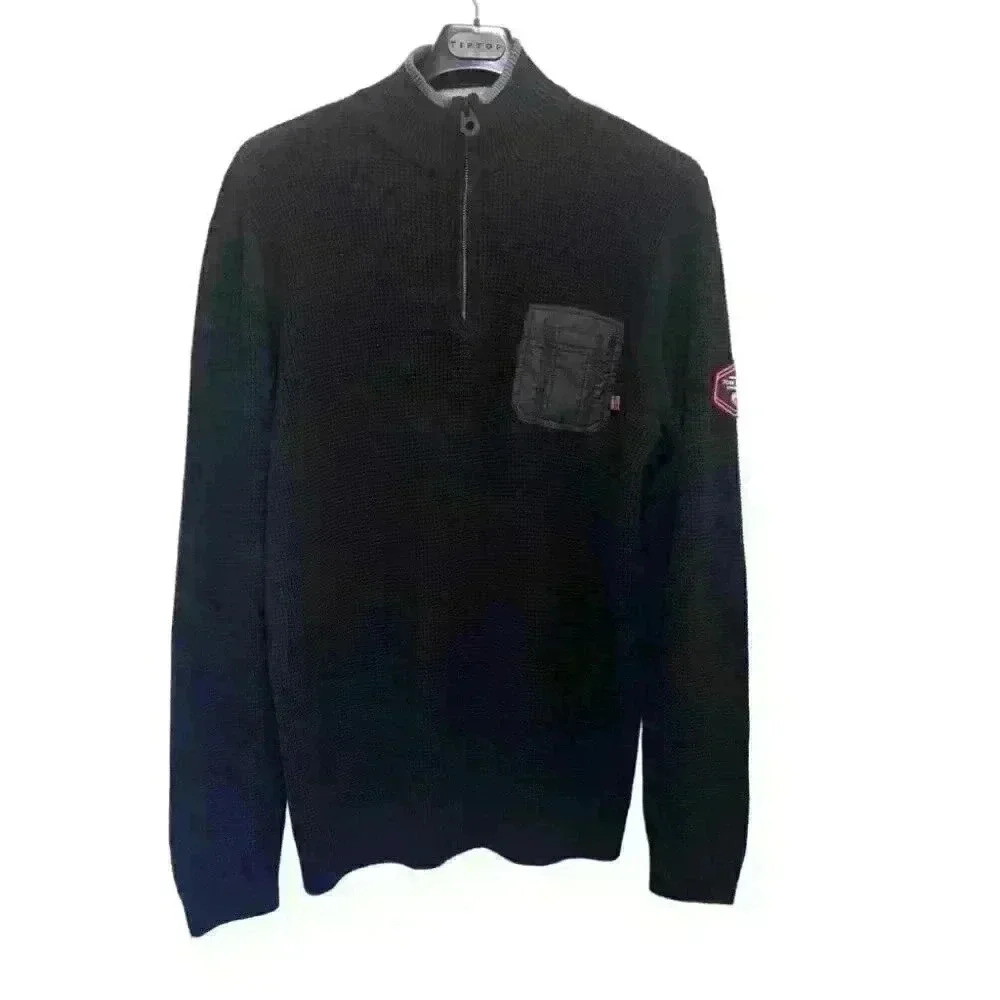 Tom Tailor Men's Knit Sweater 3/4 Zip Size XXL